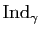 $ \mathrm{Ind}_\gamma$