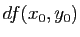 $ df(x_0,y_0)$