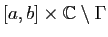$ [a,b]\times
\mathbb{C}\setminus\Gamma$