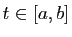 $ t\in[a,b]$
