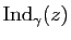 $ \mathrm{Ind}_\gamma(z)$