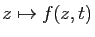 $ z\mapsto f(z,t)$
