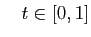 $\displaystyle \quad t\in[0,1]$