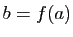 $ b=f(a)$