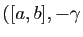 $ ([a,b],-\gamma$