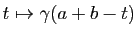 $ t\mapsto\gamma(a+b-t)$