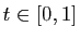 $ t\in[0,1]$