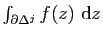 $ \int_{\partial\Delta^j} f(z)&nbsp;\mathrm{d}z$