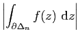 $\displaystyle \left\vert\int_{\partial\Delta_n} f(z)&nbsp;\mathrm{d}z\right\vert$