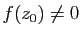 $ f(z_0)\neq 0$