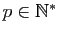 $ p\in\mathbb{N}^*$