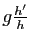 $ g\frac{h'}{h}$