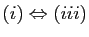 $ (i)\Leftrightarrow (iii)$