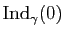 $ \mathrm{Ind}_\gamma(0)$