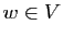$ w\in V$