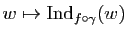 $ w\mapsto \mathrm{Ind}_{f\circ\gamma}(w)$