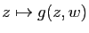 $ z\mapsto g(z,w)$