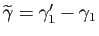 $ \widetilde{\gamma}=\gamma'_1-\gamma_1$
