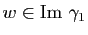 $ w\in\mathrm{Im}&nbsp;\gamma_1$