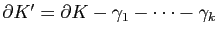 $ \partial
K'=\partial K-\gamma_1-\dots-\gamma_k$