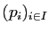 $ (p_i)_{i\in I}$