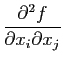 $ \displaystyle{\frac{\partial^2 f}{\partial x_i\partial
x_j}}$