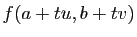 $ f(a+tu,b+tv)$