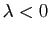 $ \lambda<0$