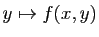 $ y\mapsto f(x,y)$