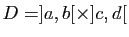 $ D=]a,b[\times ]c,d[$