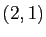 $ (2,1)$