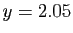 $ y=2.05$