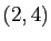 $ (2,4)$