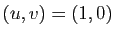 $ (u,v)=(1,0)$