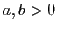 $ a,b>0$