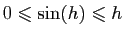 $ 0\leqslant\sin(h)\leqslant h$