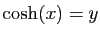 $ \cosh(x)=y$
