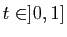 $ t\in ]0,1]$