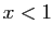 $ x<1$