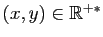 $ (x,y)\in\mathbb{R}^{+*}$
