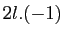 $ 2l.(-1)$