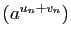 $ (a^{u_n+v_n})$