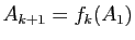$ A_{k+1}=f_k(A_1)$