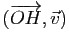 $ (\overrightarrow{OH},\v)$