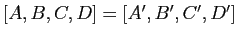 $ [A,B,C,D]=[A',B',C',D']$