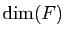 $ \dim(F)$