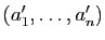 $ (a'_1,\dots,a'_n)$