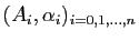 $ (A_i,\alpha_i)_{i=0,1,\dots,n}$