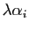 $ \lambda \alpha_i$