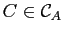 $ C\in\mathcal C_A$